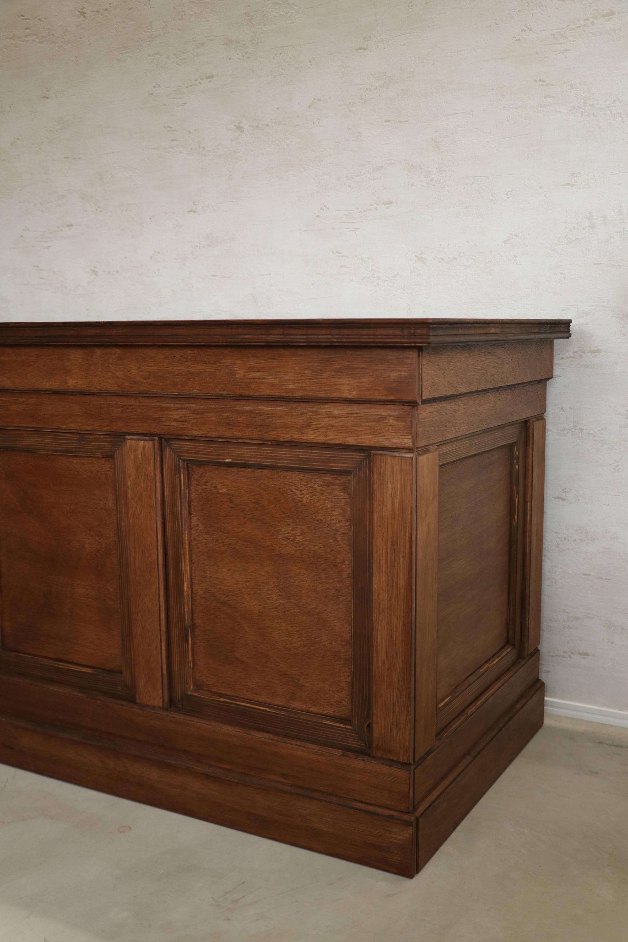 折畳みアンティークカウンター 折りたたみテーブル レジ台 キャッシャー 受付 ディスプレイ 店舗什器 マルシェ | 4枚目